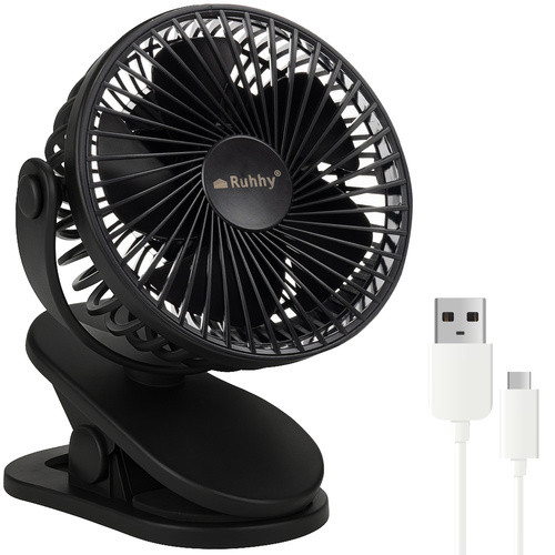 Ventilator de podea, Wireless, 1200 mAh, 3 trepte, reglabil la 360 grade, silentios, negru - imagine 11